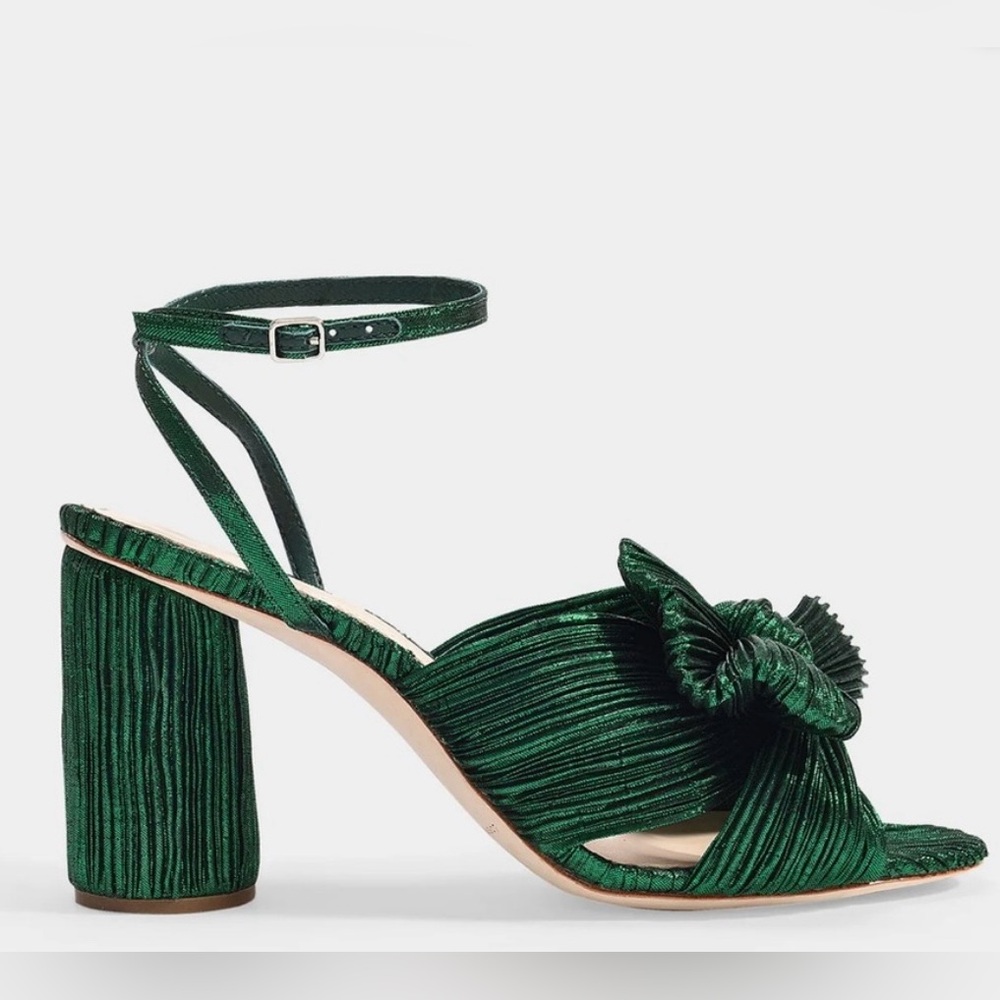Loeffler Randall Camellia Heels Emerald Green Size 11